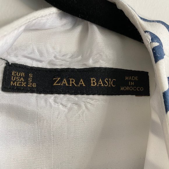 ZARA BASIC Mini Blue and White Princess Dress - Picture 2 of 7